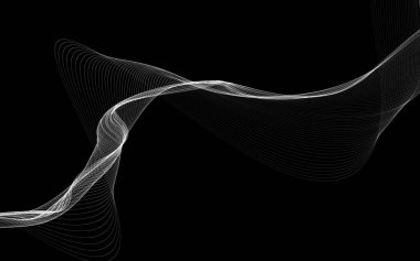 Parlayan soyut dalgalar ve soyut arkaplan ile koyu soyut arkaplan