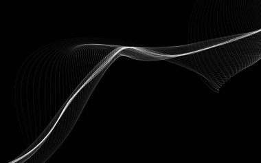 Parlayan soyut dalgalar ve soyut arkaplan ile koyu soyut arkaplan