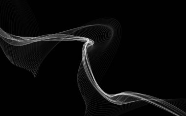 Parlayan soyut dalgalar ve soyut arkaplan ile koyu soyut arkaplan