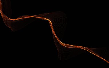 Parlayan soyut dalgalar ve soyut arkaplan ile koyu soyut arkaplan