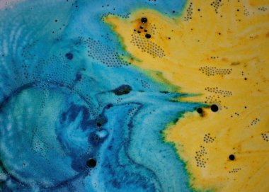 Colorful abstraction from a dissolved bath bomb