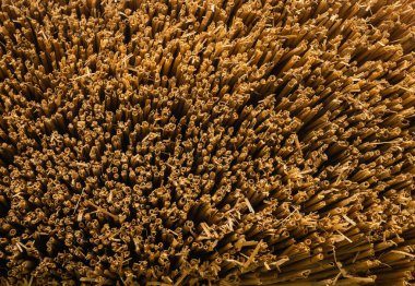 Sazlı çatının yakın çekim dokusu