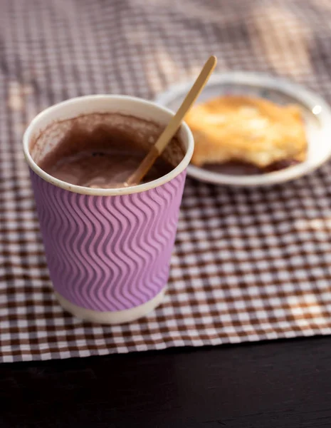 Paper cup  with cocoa