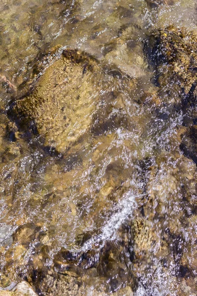 Water Flow Mountain Stream Blurry Reflectio — Stock Photo, Image