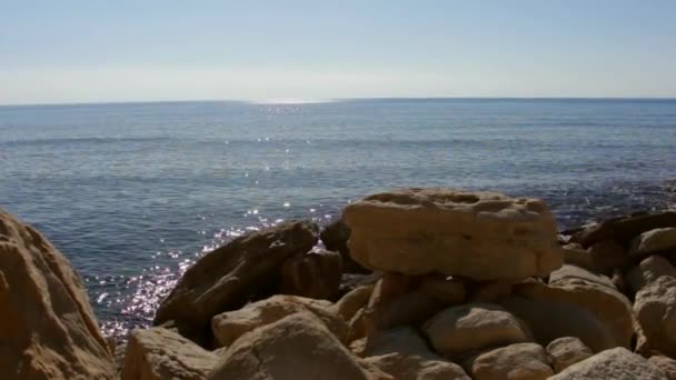 Dia Ensolarado Costa Ilha Chipre — Vídeo de Stock