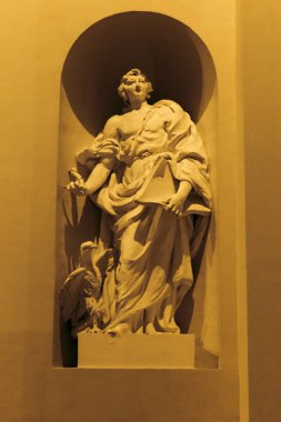 Geceleri Vilnius 'ta Azizler Katedrali Stanislav ve Vladislav