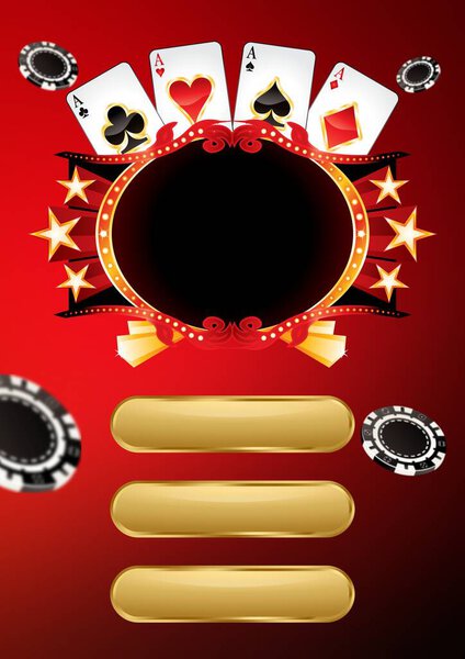 illustration of casino chips and poker
