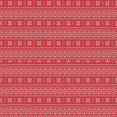 Kırmızı ve beyaz noel süsü. Tekstil, duvar kâğıtları, Noel için kusursuz desen