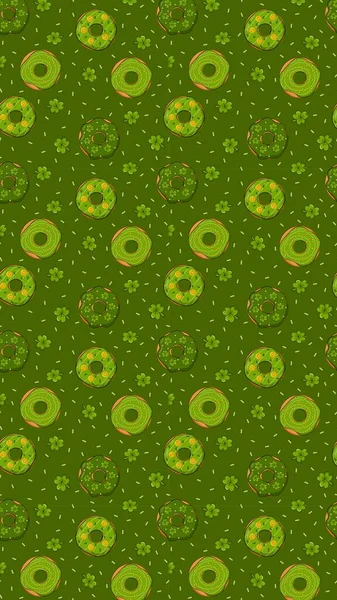 seamless pattern with green clover leaves