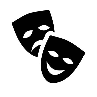 maske simgesi vektör illüstrasyonu