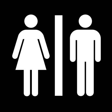 wc simge vektör kümesi. Kadın tuvalet sembolü. Erkek ve kadın WC işareti