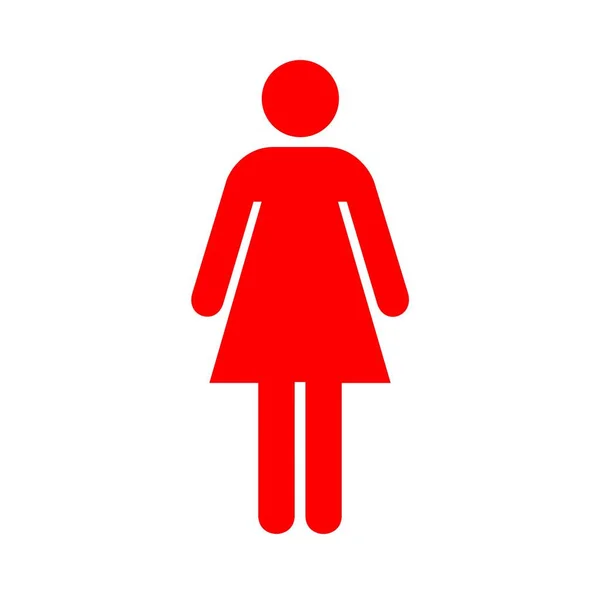 red female icon. vector illustration isolated on background