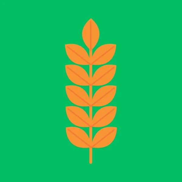 wheat vector icon. green vector illustration isolated on white background graphic.