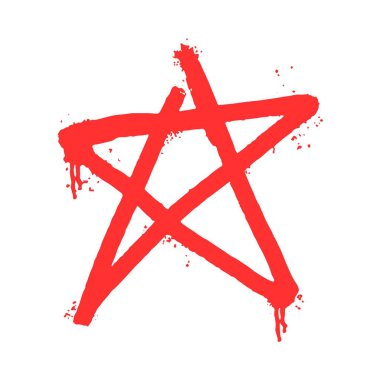 Kırmızı yıldız ikonu. vektör illüstrasyonu