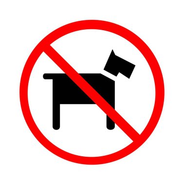 Köpek işareti. Köpek ikonu. vektör illüstrasyonu