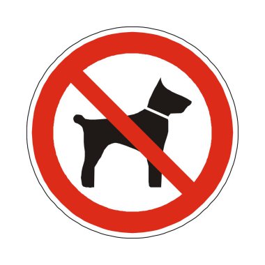 Köpek işareti. Köpek daireler çiziyor. Beyaz arkaplanda vektör illüstrasyonu