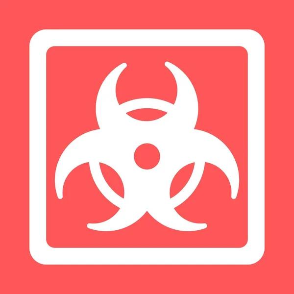 warning virus icon, simple vector illustration
