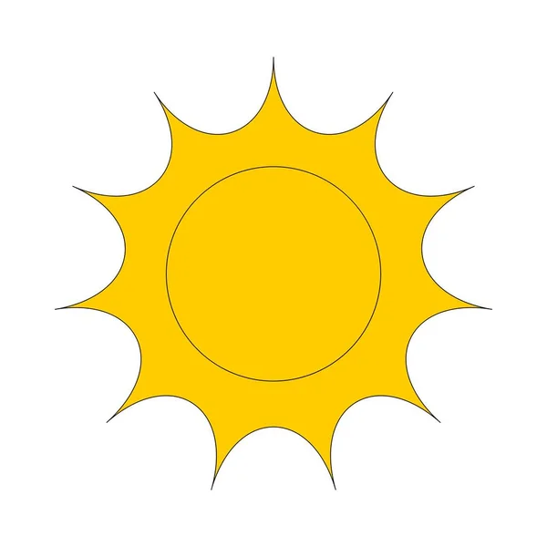vector illustration of sun icon