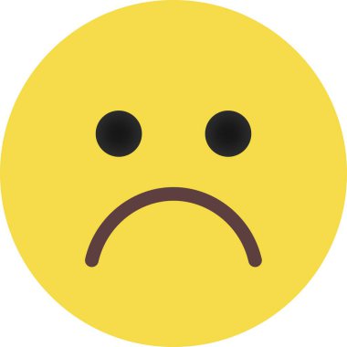 üzgün emoji simgesi, vektör illüstrasyon tasarımı