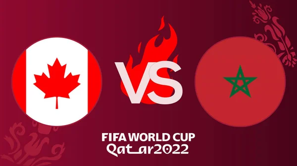 Canadá Marruecos Copa Mundial Fútbol Qatar 2022 Canadá Contra Marruecos — Foto de Stock