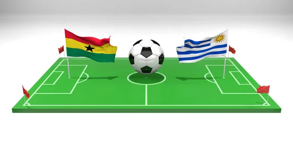 Ghana Uruguay Football Match Coupe Monde Football Qatar 2022 Terrain — Photo