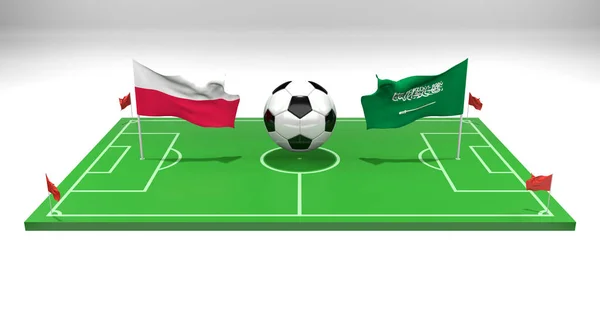 Pologne Arabie Saoudite Match Football Coupe Monde Football Qatar 2022 — Photo