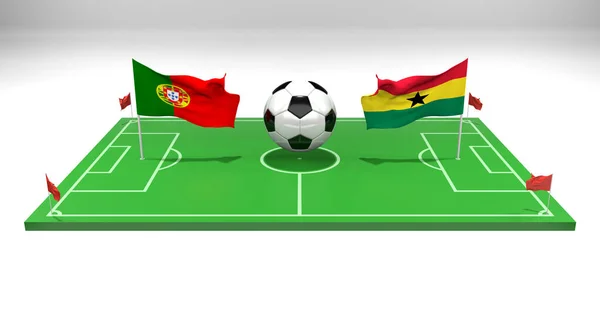 Portugal Ghana Football Match Coupe Monde Football Qatar 2022 Terrain — Photo