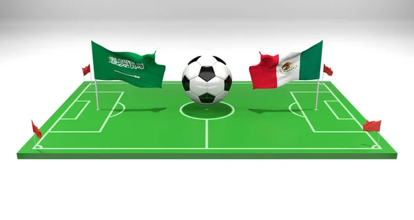 Arabie Saoudite Mexique Match Football Coupe Monde Football Qatar 2022 — Photo