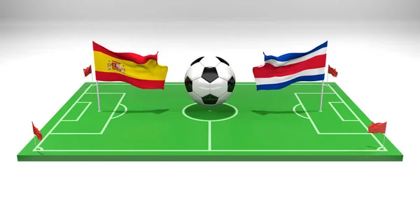 Španělsko Kostarika Fotbal Zápas Fifa Mistrovství Světa Katar 2022 Fotbalové — Stock fotografie