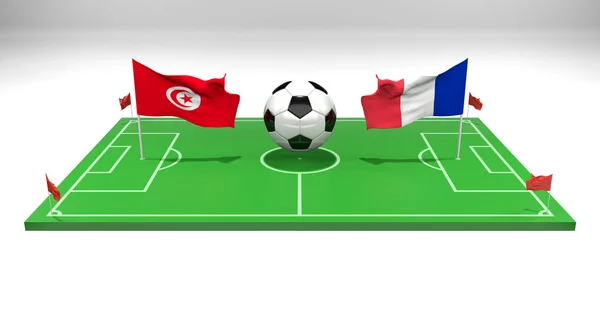 Τυνησία Εναντίον Γαλλίας Αγώνα Ποδοσφαίρου Fifa World Cup Κατάρ 2022 — Φωτογραφία Αρχείου