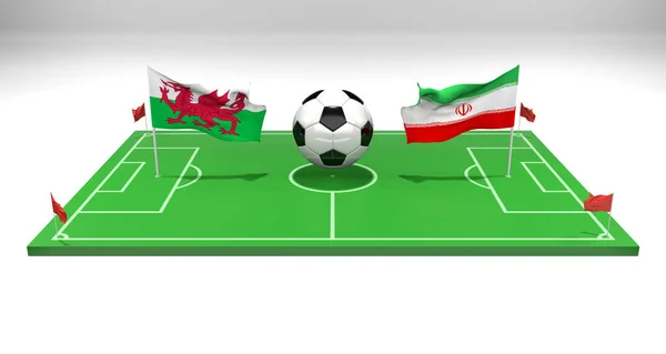 Gales Irán Fútbol Copa Mundial Fifa Qatar 2022 Campo Fútbol — Foto de Stock