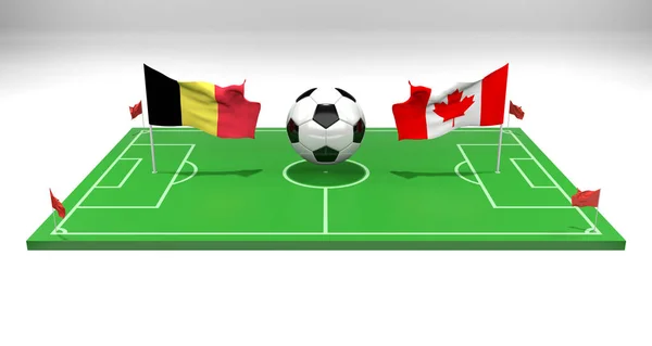 Bélgica Canadá Fútbol Copa Mundial Fifa Qatar 2022 Campo Fútbol — Foto de Stock