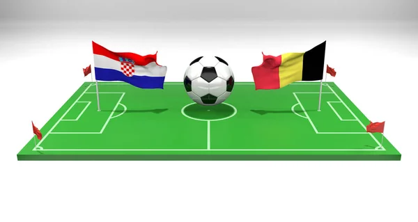 Croatie Belgique Match Football Coupe Monde Football Qatar 2022 Terrain — Photo
