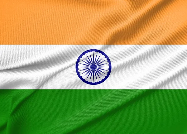 National flag India, India flag, fabric flag India. 3D work and 3D image