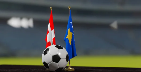 Чемпионат Европы Футболу 2024 Года Швейцария Против Косово Швейцария Косово — стоковое фото