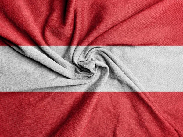 Bandiera Tessuto Dell Austria Bandiera Nazionale Dell Austria — Foto Stock
