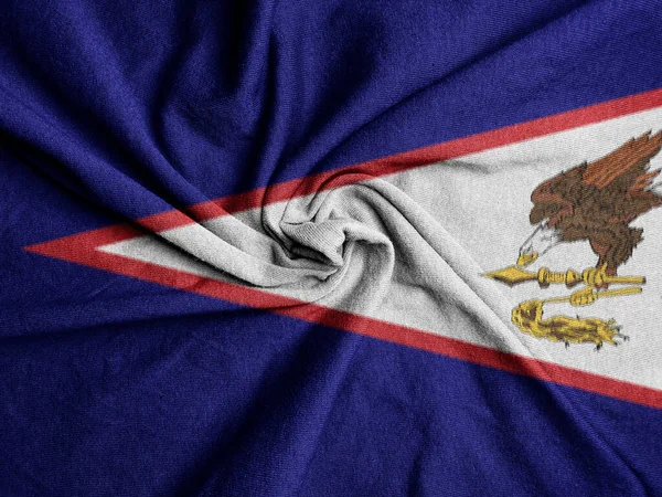 Flaga Tkaniny Samoa Amerykańskiego Flaga Narodowa Samoa Amerykańskiego — Zdjęcie stockowe
