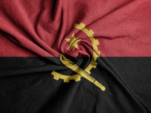 Angola Szövetzászlója Angola Nemzeti Zászlója — Stock Fotó