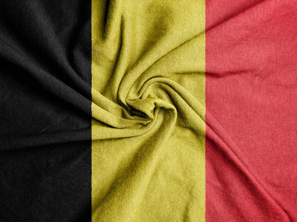Stofvlag Van België Nationale Vlag Van België — Stockfoto