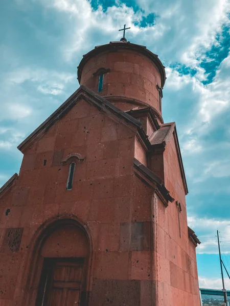 Chiesa San Sarkis Situato Margini Una Gola Fronte Alla Città — Foto Stock