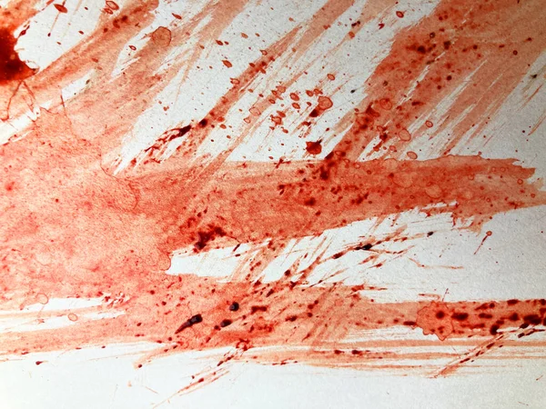 Üzerinde Gerçekçi Kan Izleri Olan Kanlı Kağıt Kan Sıçramış Buruşuk — Stok fotoğraf