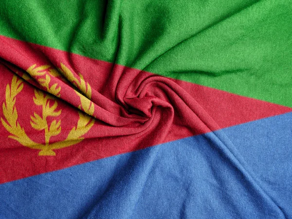 Υφασμάτινη Σημαία Ερυθραίας Εθνική Σημαία Ερυθραίας — Φωτογραφία Αρχείου