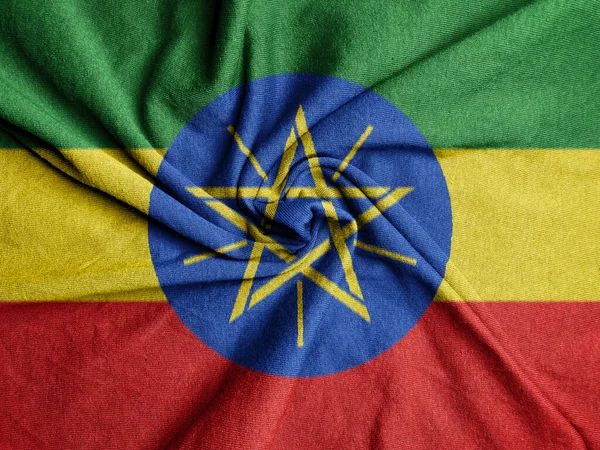 Etiópia Szövetzászlója Etiópia Nemzeti Lobogója — Stock Fotó