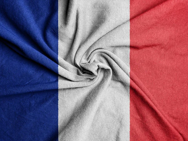 Stofffahne Von Frankreich Nationalfahne Von Frankreich — Stockfoto