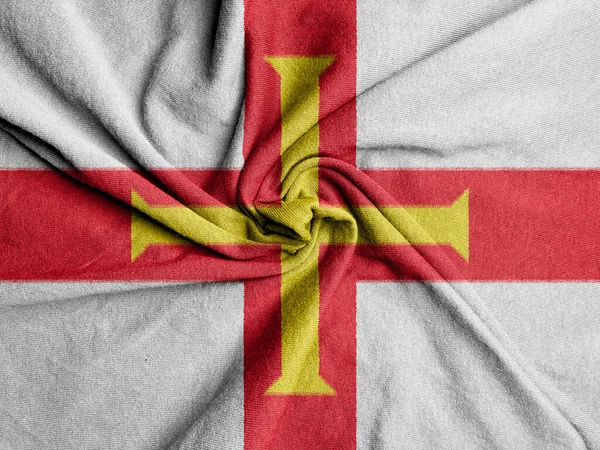 Guernsey Szövetzászlója Guernsey Nemzeti Zászlója — Stock Fotó