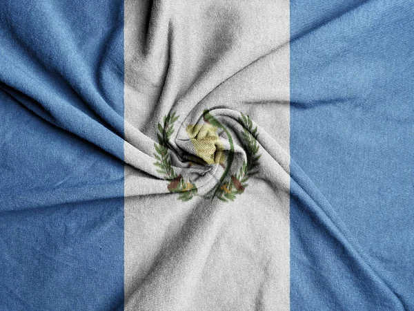 Υφασμάτινη Σημαία Της Γουατεμάλας Εθνική Σημαία Της Γουατεμάλας — Φωτογραφία Αρχείου