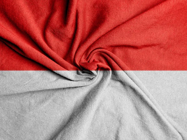 Bandeira Tecido Indonésia Bandeira Nacional Indonésia — Fotografia de Stock