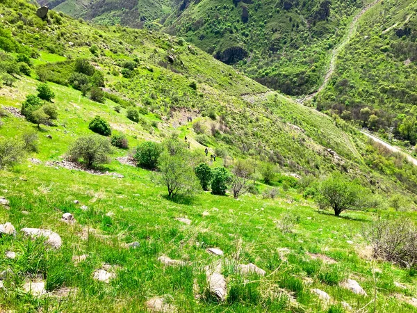 Pemandangan Alam Yang Indah Dan Gunung Langit Biru Armenia Provinsi Stok Foto Bebas Royalti