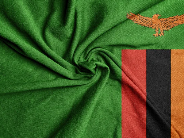 Zambia Szövetzászlója Zambia Nemzeti Zászlója — Stock Fotó