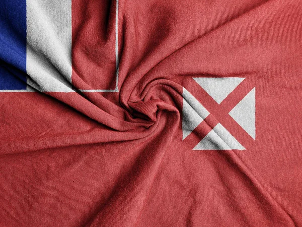 Fabric Flag Wallis Futuna National Flag Wallis Futuna — Stock Photo, Image